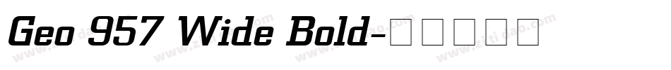Geo 957 Wide Bold字体转换